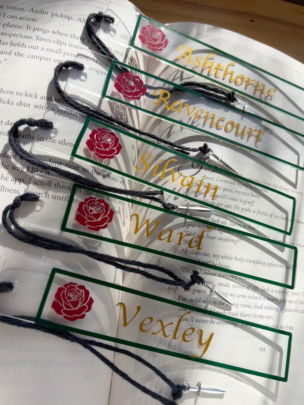 Last Name Acrylic Bookmark