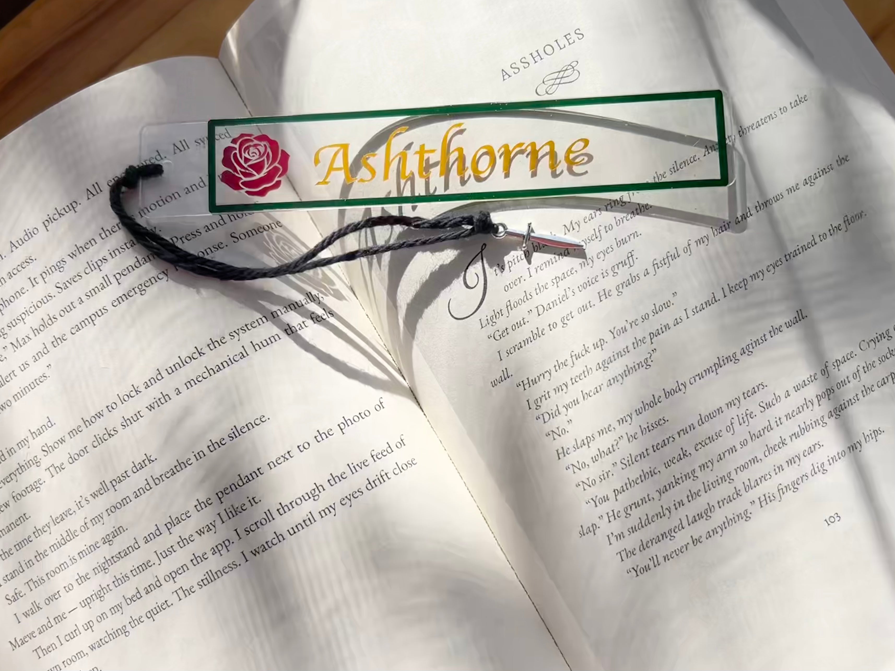 Last Name Acrylic Bookmark