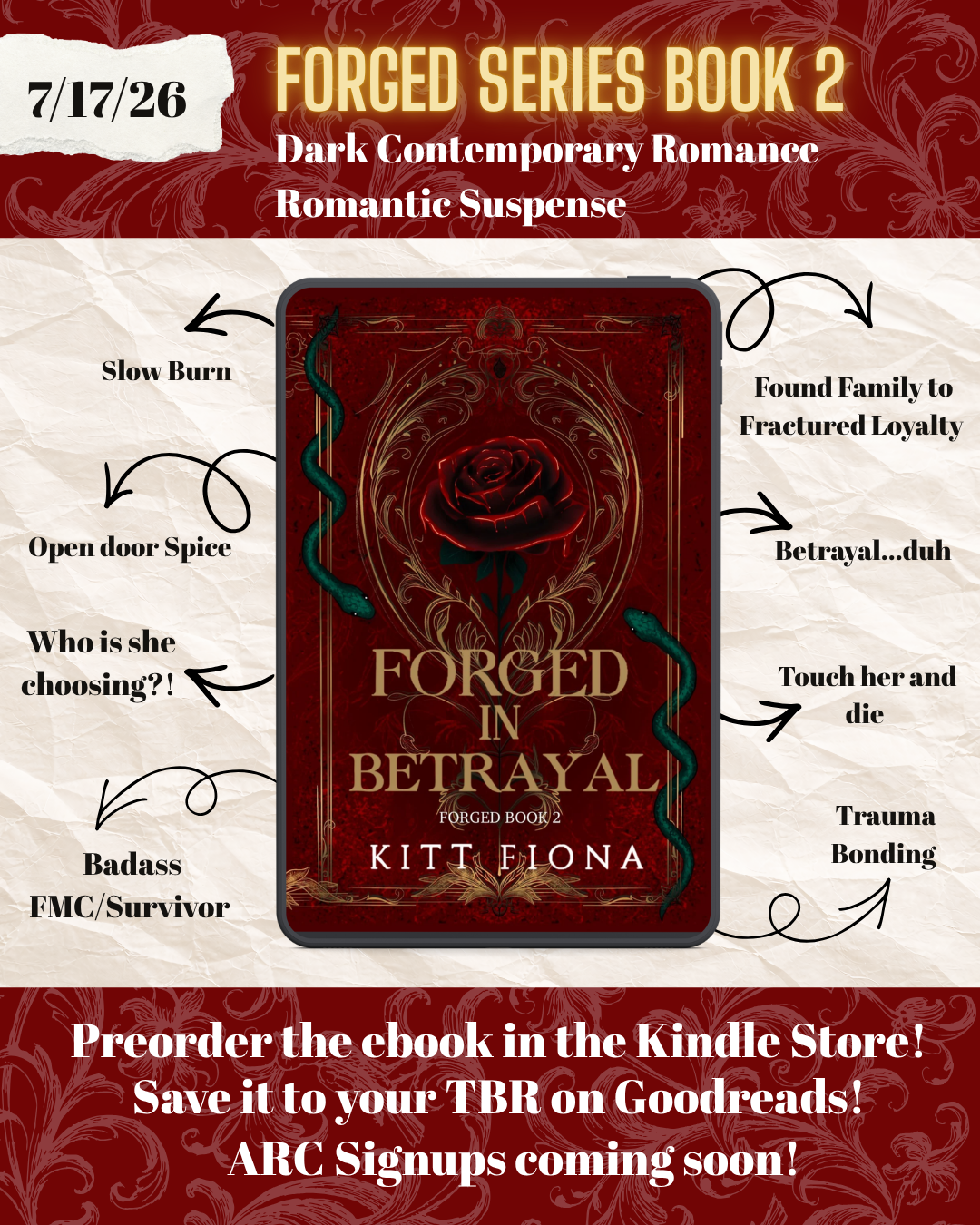 Forged in Betrayal Paperback | Signed Copies | Book Goodie Box